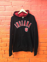 Vintage 90s Indiana USA college team black red embroidered hoodie size large
